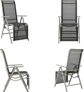 vidaXL Chaise de jardin réglable Textilène et aluminium Argenté - Chaise empilable - Chaises empilables - Chaise - Chaises