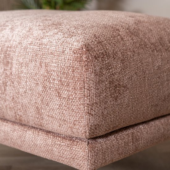 Bronx71® Hocker Denver tissu chenille rose