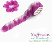 Ainy Washi tape bloemen blaadjes Saffraan - 200 petal hartjes stickers - DIY voor bullet journal, agenda, fotoboek, scrapbook en handwerk - geschikt voor jong en oud