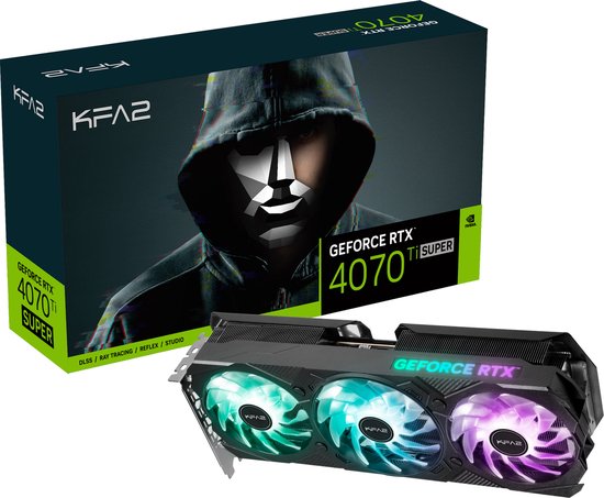 KFA2 GeForce RTX 4070 Ti SUPER EX Gamer 1-Click OC - Videokaart - 16GB GDDR6X - PCIe 4.0 - 1x HDMI - 3x DisplayPort