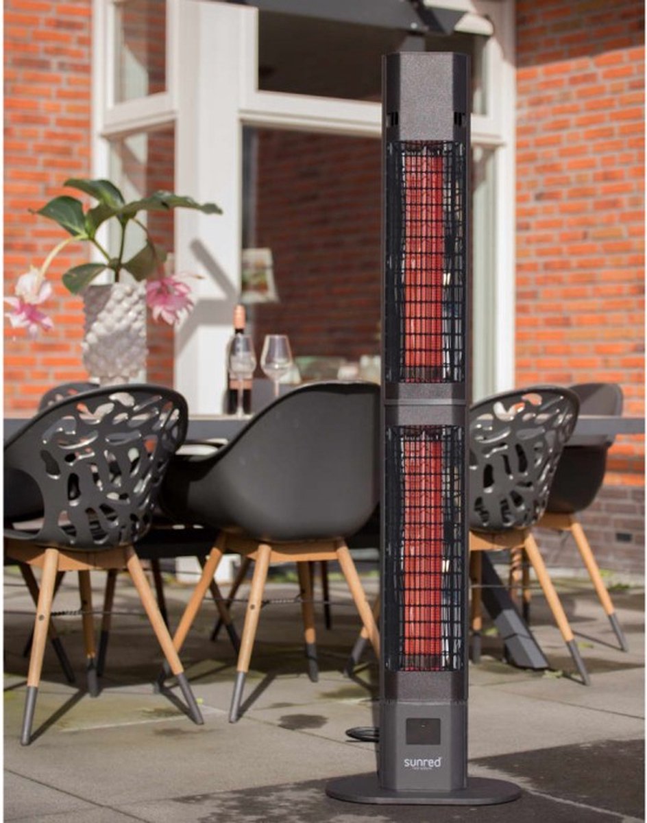 Sunred Valencia Dark 3000 W - Chauffage de terrasse sur pied - Noir