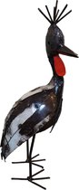 Floz Design metalen vogelbeeld - kraanvogel 40 cm - gerecycled metaal - fairtrade