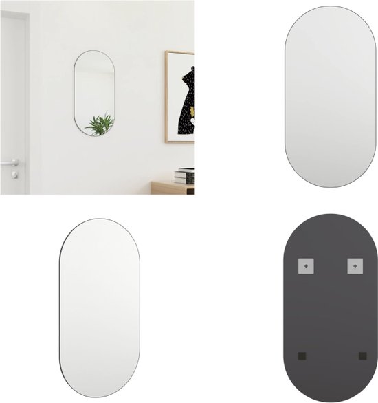 vidaXL Spiegel 60x30 cm glas - Wandspiegel - Wandspiegels - Slaapkamerspiegel - Slaapkamerspiegels