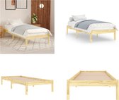 vidaXL Bedframe massief hout 75x190 cm 2FT6 Small Single - Bedframe - Bedframe - Bed Frame - Bed Frames