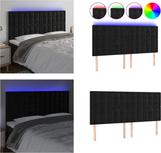 Hoofdbordkussen 90 cm fluweel blauw Hoofdbordkussen 90 cm fluweel blauw