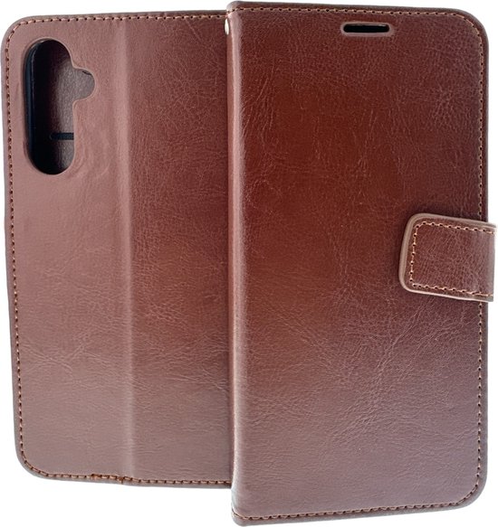 Étui portefeuille pour livre adapté à : Samsung Galaxy A54 - Marron