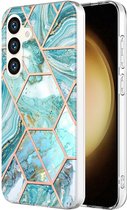 Coverup Marble Design TPU Back Cover - Geschikt voor Samsung Galaxy S24 Plus Hoesje - Blauw