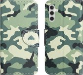 Coverup Book Case - Geschikt voor Samsung Galaxy S24 Hoesje - Camouflage