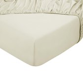 Bol.com DoubleDry Hoeslaken 100% Natuurlijk Katoen - Tweepersoons 140x200 cm - Zacht & Ademend - Rondom Elastiek - Crème aanbieding