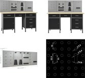 vidaXL Établi avec quatre panneaux muraux - Établi - Établis - Table de travail - Tables de travail