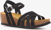 Hush Puppies leren dames bio sandalen met sleehak - Zwart - Extra comfort - Memory Foam - Maat 39