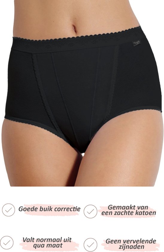 sloggi Control Dames Maxi Verstevigende slip - Zwart - Maat 44