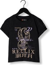 Rellix T-shirt Ss Rellix Tops & T-shirts Meisjes - Shirt - Zwart - Maat 140