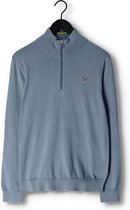 Paul Smith Mens Sweater Half Zip Zeb Bad Truien & Vesten Heren - Sweater - Hoodie - Vest- Lichtblauw - Maat S