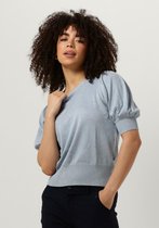 Minus Liva Knit Tee Tops & T-shirts Dames - Shirt - Lichtblauw - Maat XL