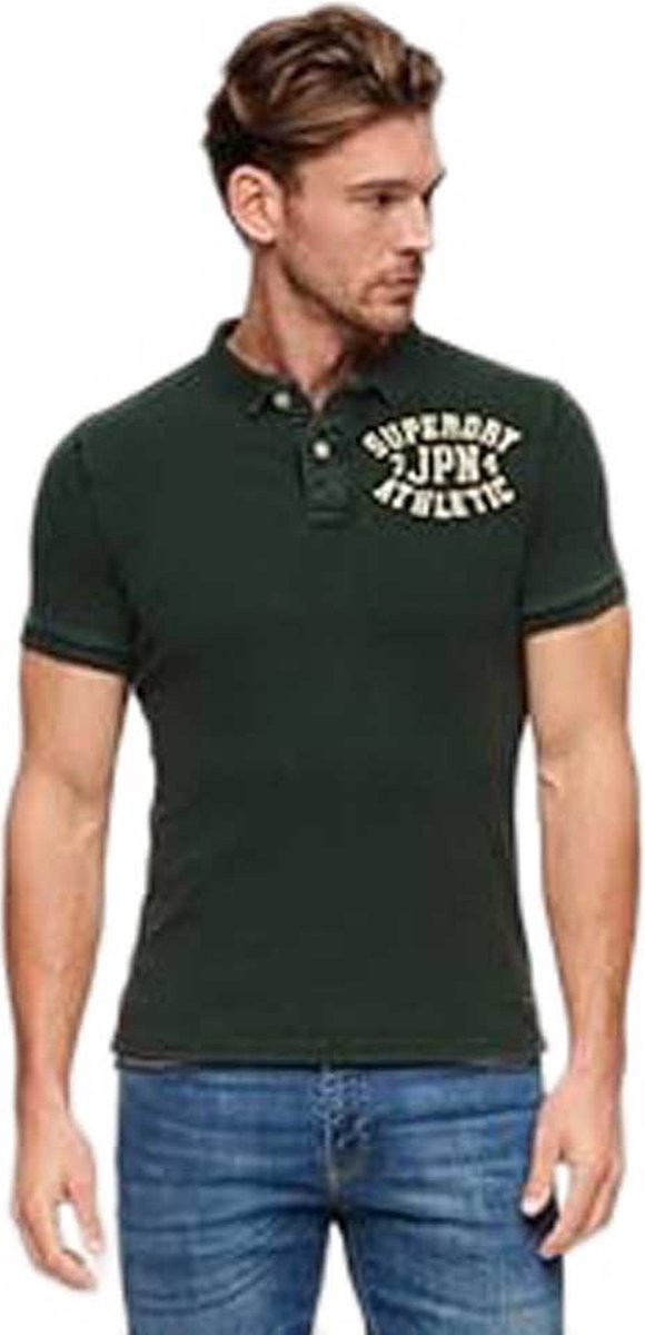 Superdry Poloshirt Vintage Athletic Polo M1110396a 27e Enamel Mannen Groen