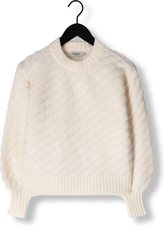 MSCH Copenhagen Mschjaycie Pullover Truien & vesten Dames - Sweater - Hoodie - Vest- Wit - Maat L/XL