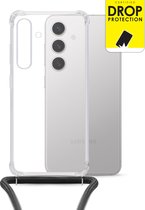 My Style Doorzichtig Telefoonhoesje geschikt voor Samsung Galaxy S24 Flexibel TPU | My Style Loop Hoesje met koord | Doorzichtig Hoesje Galaxy S24 - Transparant
