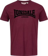 Lonsdale T-Shirt Ll008 One Tone T-Shirt normale Passform Oxblood/Black-L