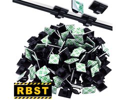 RBST Zelfklevende Kabel Organiser - Zwart - Sterk - 50 stuks