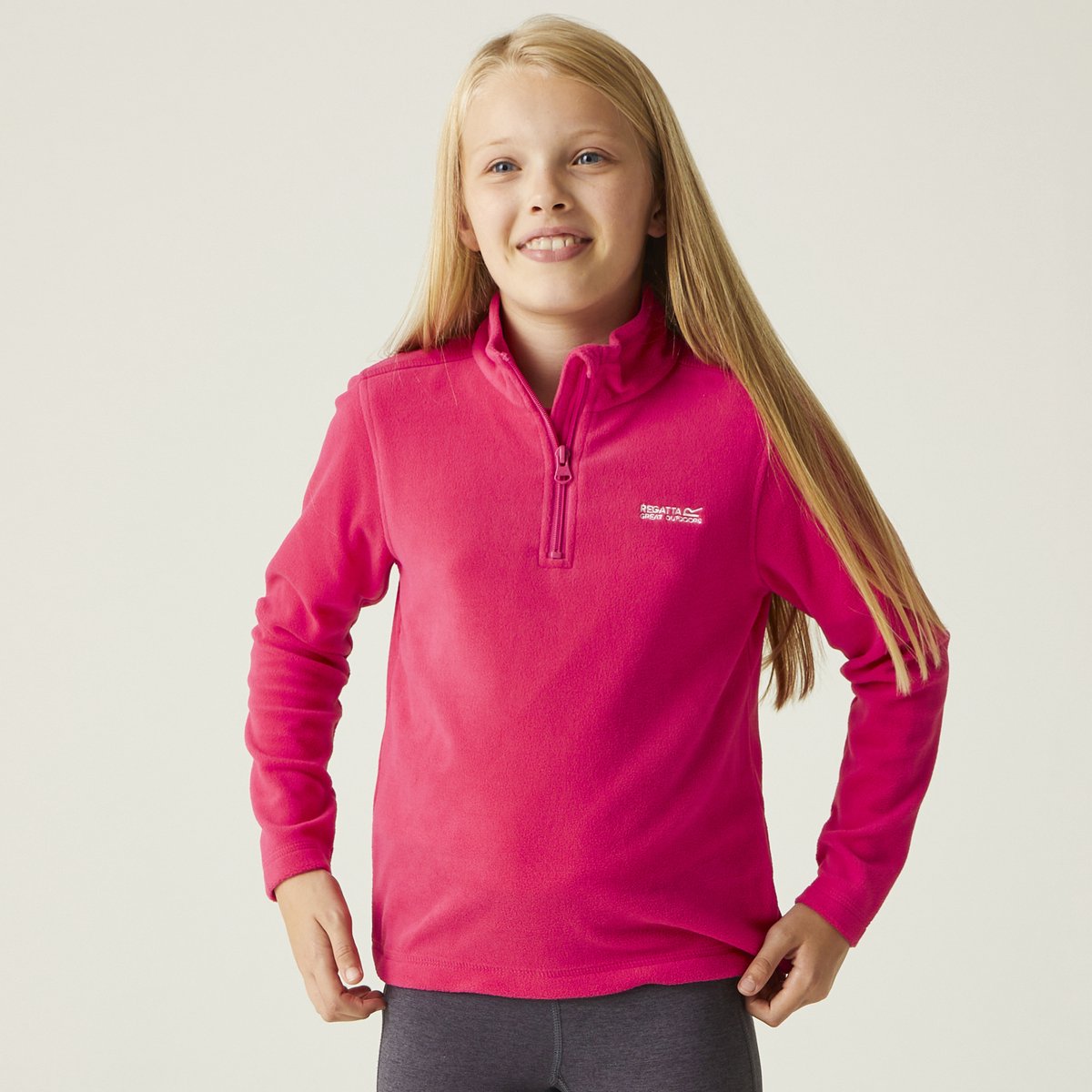Kids Hot Shot II Halve Ritssluiting Fleece Roze