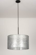 Lumidora Hanglamp 30866 - SHANNON - E27 - Zwart - Zilvergrijs - Zilver -oud zilver - Metaal - ⌀ 45 cm