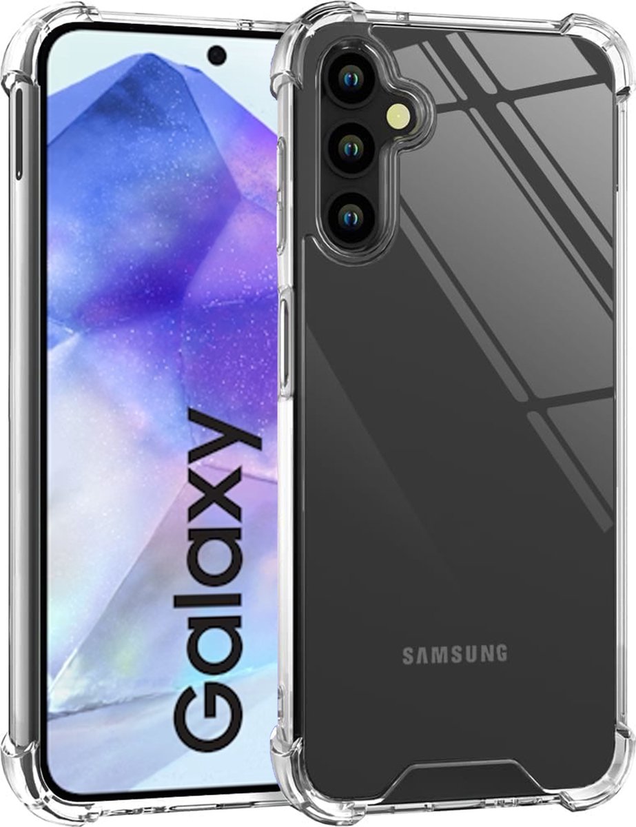 Hoesje geschikt voor Samsung Galaxy A55 - Shockproof Transparant Back Cover Case