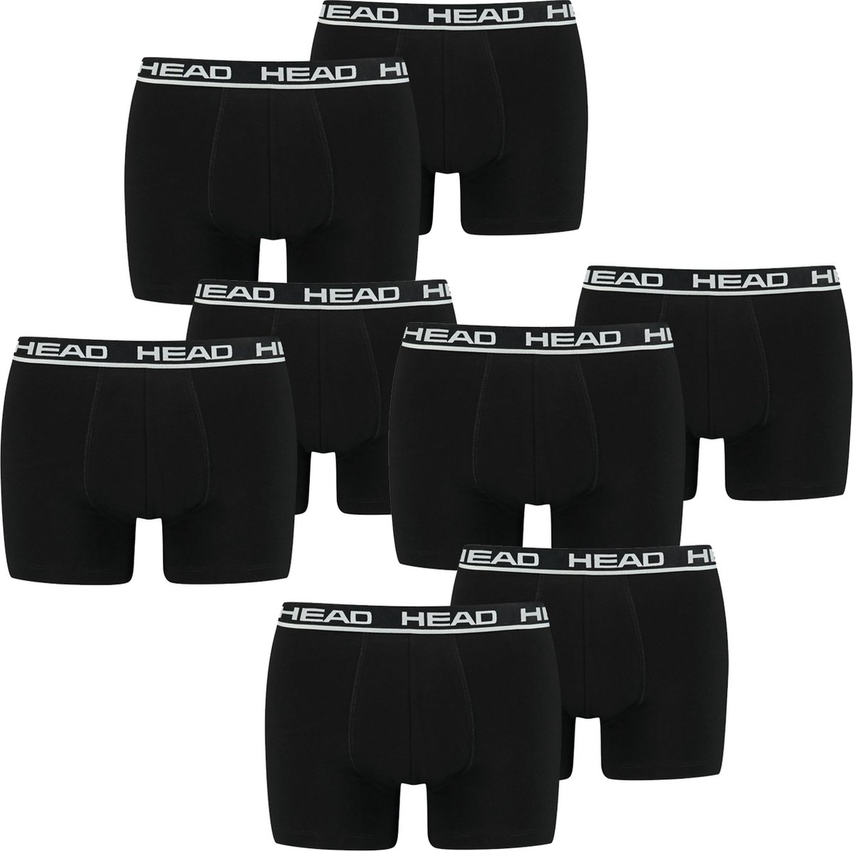 HEAD Heren Boxershorts HEAD BASIC BOXER 8er Pack Zwart XL