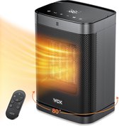VCK Roterende Keramische Kachel 1500W voor binnen 28 CM - Elektrische verwarming met afstandsbediening en touch bediening