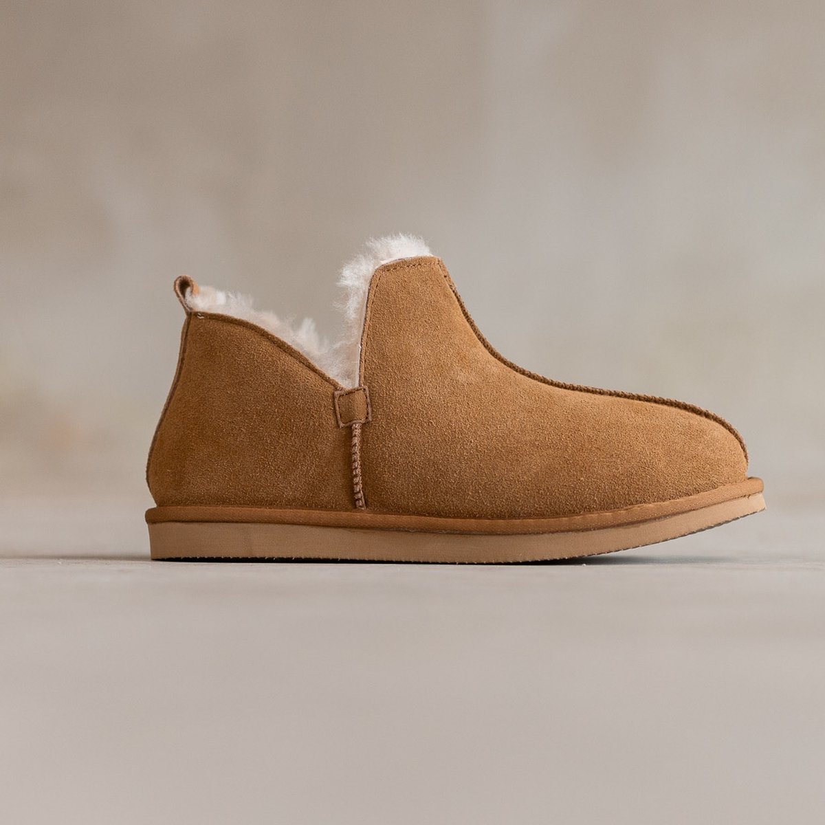 Schapenvacht pantoffels Nooa - Lamsvacht sloffen - Camel - Maat 41