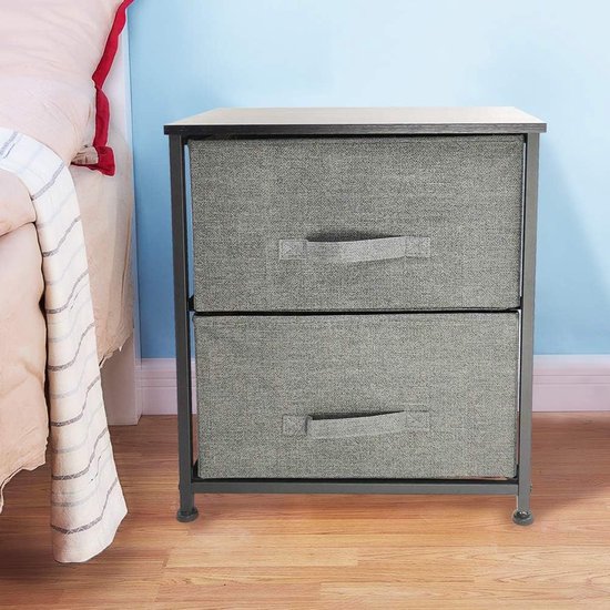 Somdot Commode met 4 laden van stof, sideboard met handvat, kast met houten plaat voor woonkamer hal, comodetekast, keukenkast, slaapkamerkast, houtnerf