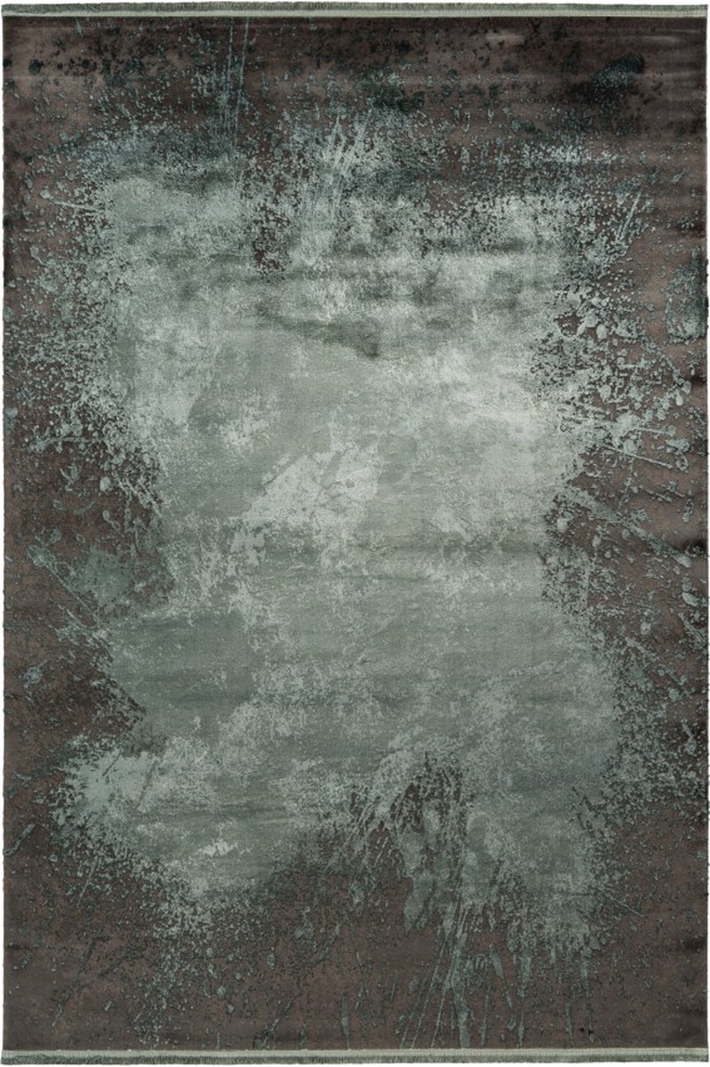 Laagpolig Vloerkleed | Tapijt | Elysee | Abstract | Onyxgroen | 80x150 cm