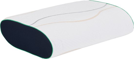Pillow You Groen | Traagschuim hoofdkussen | Ergonomisch | Geschikt voor zijslapers | Soft / Medium firmheid | Wasbare tijk op 60 graden | Ventilerend | Anti allergeen | 3 jaar garantie |