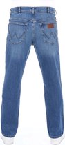 Wrangler Heren Jeans Broeken Texas Stretch regular/straight Fit Blauw Volwassenen Denim Jeansbroek Spijkerbroek heren