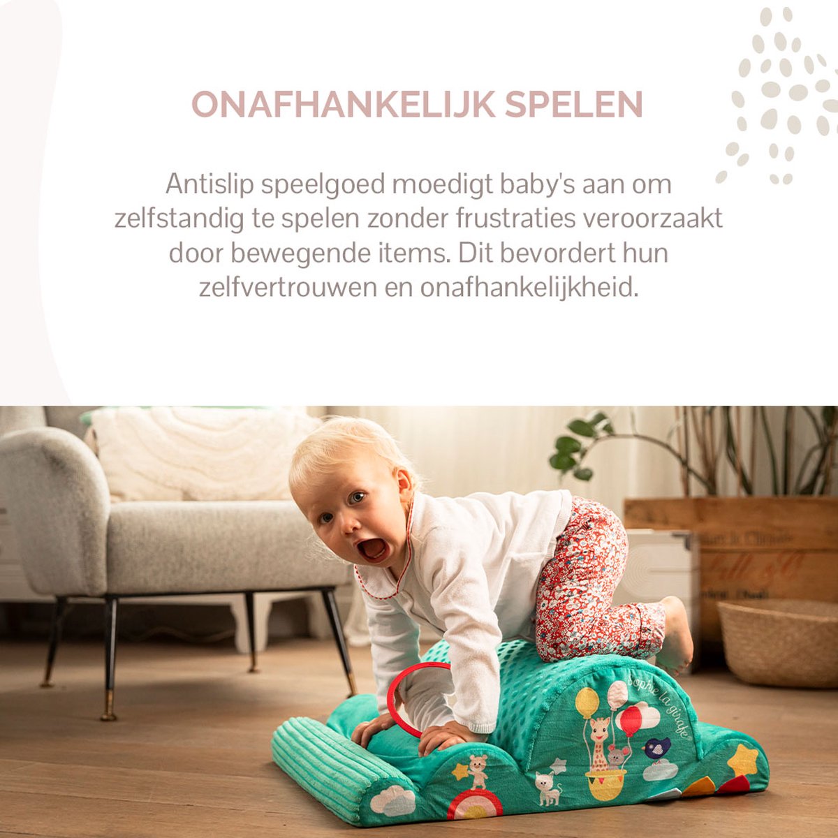 Sophie de Giraf Activity Cloud - Babyspeelgoed - Ontwikkeling en stimulatie voor baby's - Antislip - Vanaf 6 maanden - Meerkleurig — afbeelding 4
