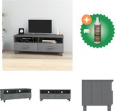 vidaXL Tv-meubel HAMAR 106x40x40 cm massief grenenhout donkergrijs - Kast - Inclusief Houtreiniger en verfrisser