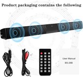 De Fleur - Soundbars voor tv draadloos - Surround Set Home Cinema - TV Speakers - Incl. Bluetooth - 55x5x5cm -BT versie: 4.2 -Frequentiebereik: 20Hz - 20KHz - Incl. Charging port USB + 3.5 MM input + TF Card + RCA/AUX input