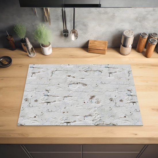 KitchenYeah® Inductie beschermer 75x52 cm - Muur - Antiek - Gips - Patronen - Kookplaataccessoires - Afdekplaat voor kookplaat - Inductiebeschermer - Inductiemat - Inductieplaat mat