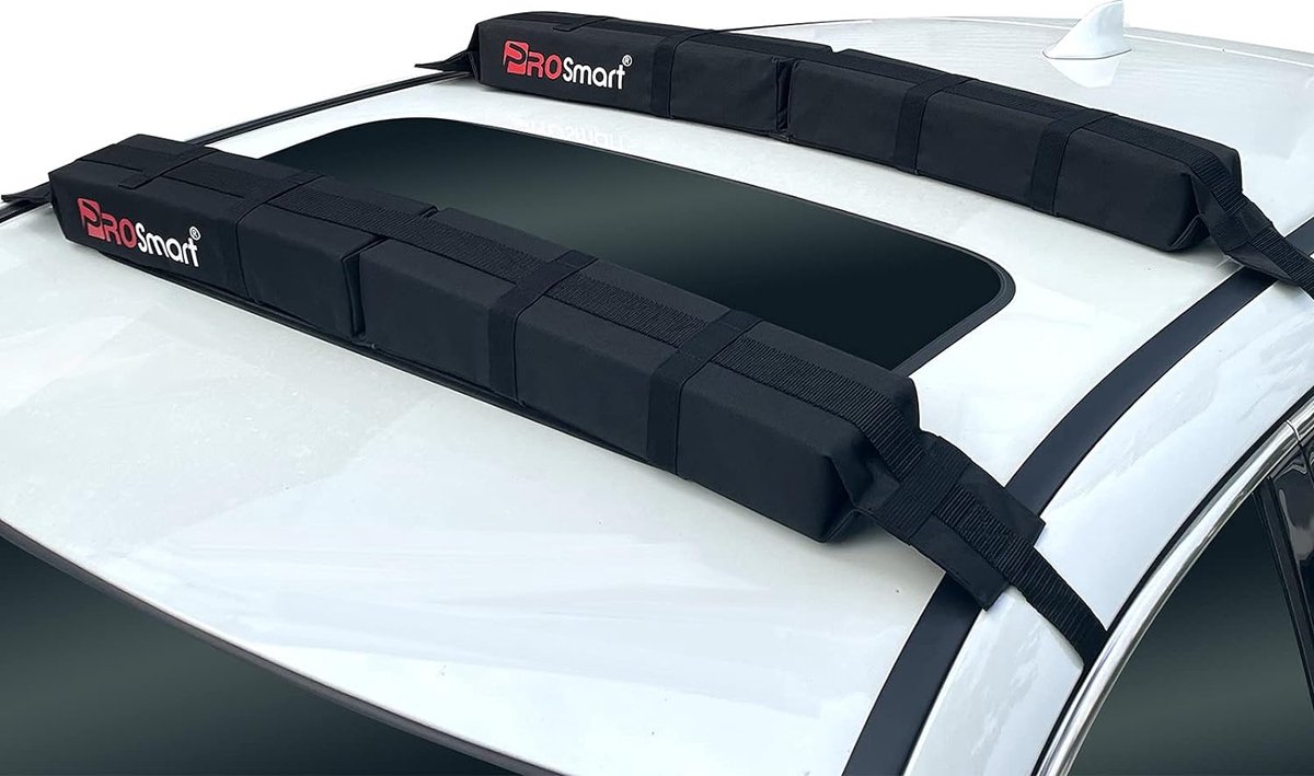 QWORK® Universele Imperiaal Kit, Zachte Dakrails met Montageriemen voor Kajak Surfplank Kano Snowboard Paddle Board