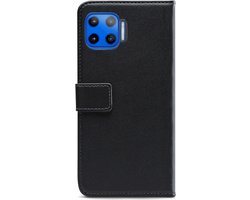 Motorola Moto G 5G Plus Bookcase hoesje - Mobilize - Effen Zwart - Kunstleer