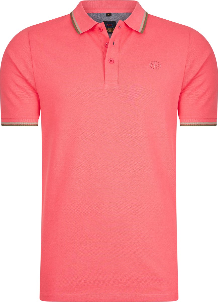 Mario Russo Polo shirt Edward - Polo Shirt Heren - Poloshirts heren - Katoen - Koraal