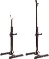 MOVIT® Squat Rack - Haltersteunen - Safety Spotters - Verstelbaar - Belastbaar tot 250 kg - Zwart
