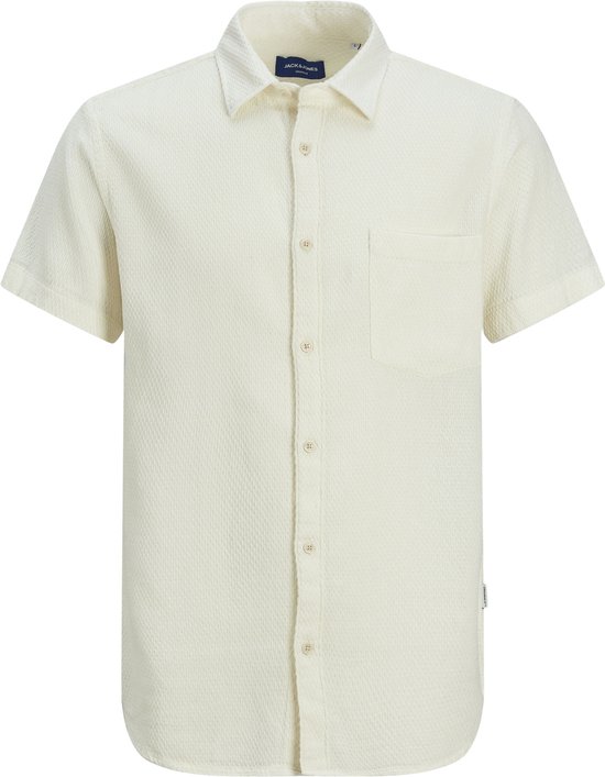 Jack & Jones Overhemd Jortampa Dobby Shirt Ss 12251801 Cloud Dancer Mannen Maat - L
