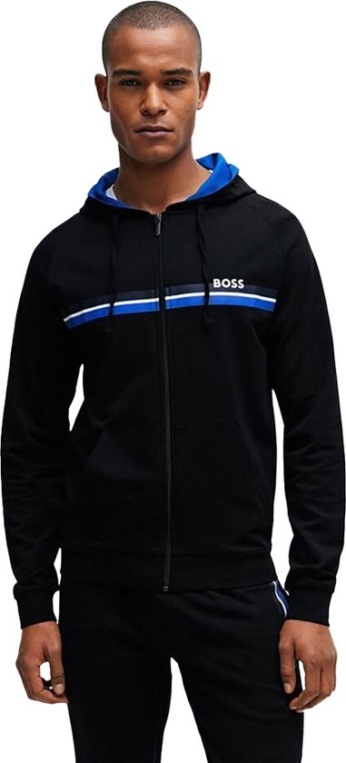 Boss Authentic 10208539 Sweatshirt Met Rits Zwart M Man