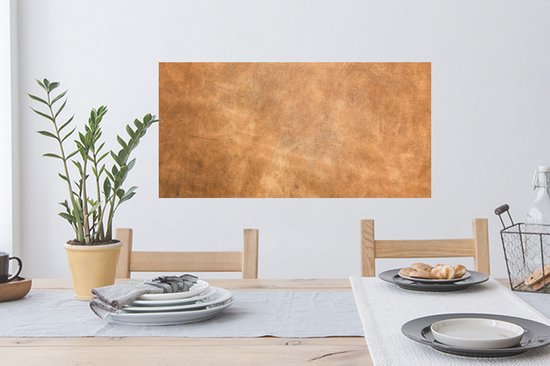 Stickers Stickers muraux - Structure en cuir marron clair - 80x40 cm - Film adhésif
