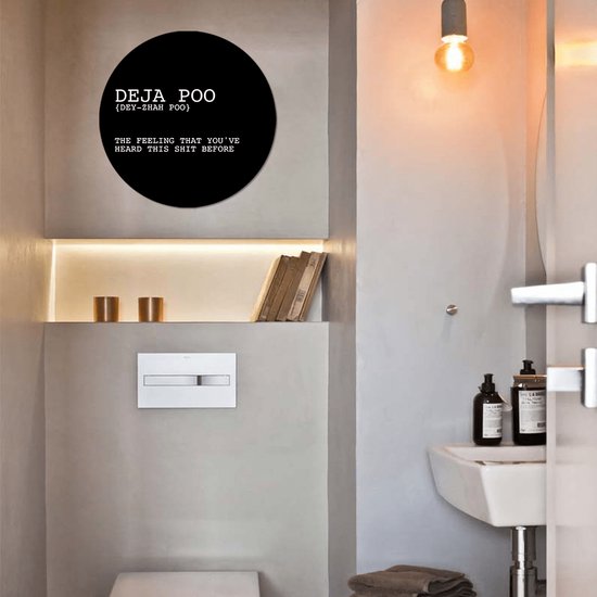 Cercle mural deja poo Ø 12 cm / Dibond - Recommandé