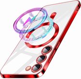 Coque arrière – Convient pour – Samsung S24 Plus – Étui de Protection d'objectif magnétique Magsafe transparent – Cityhoesje.nl