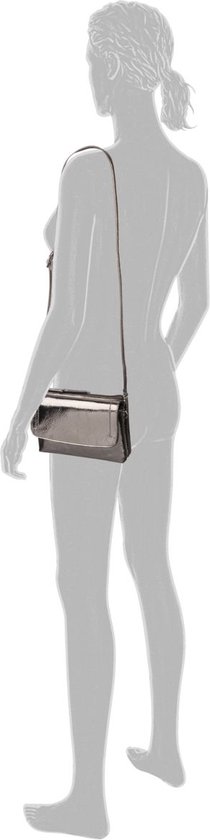 Gabor Sac à épaule bandoulière Sac de soirée Elissa Metallic Flap Bag Top Zip Metallic Grey Bronze