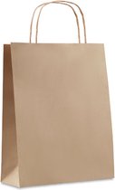 Geschenktas - Cadeauverpakking - Cadeautas - Giftbag - Tasje - Papier - 18 x 21 cm - Bruin