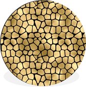 WallCircle - Wandcirkel - Muurcirkel - Patronen - Vormen - Goud - Aluminium - Dibond - ⌀ 140 cm - Binnen en Buiten